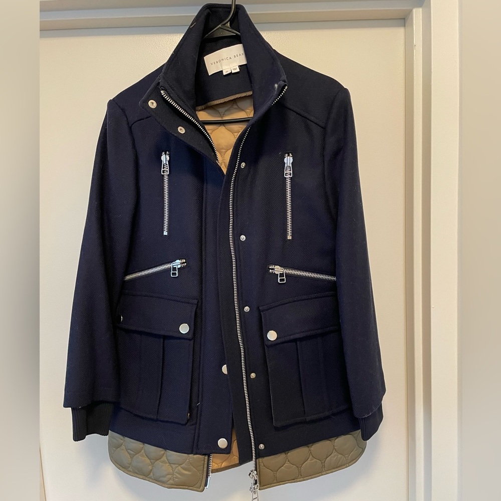 Veronica Beard. Mixed media wool coat. Size: XS.